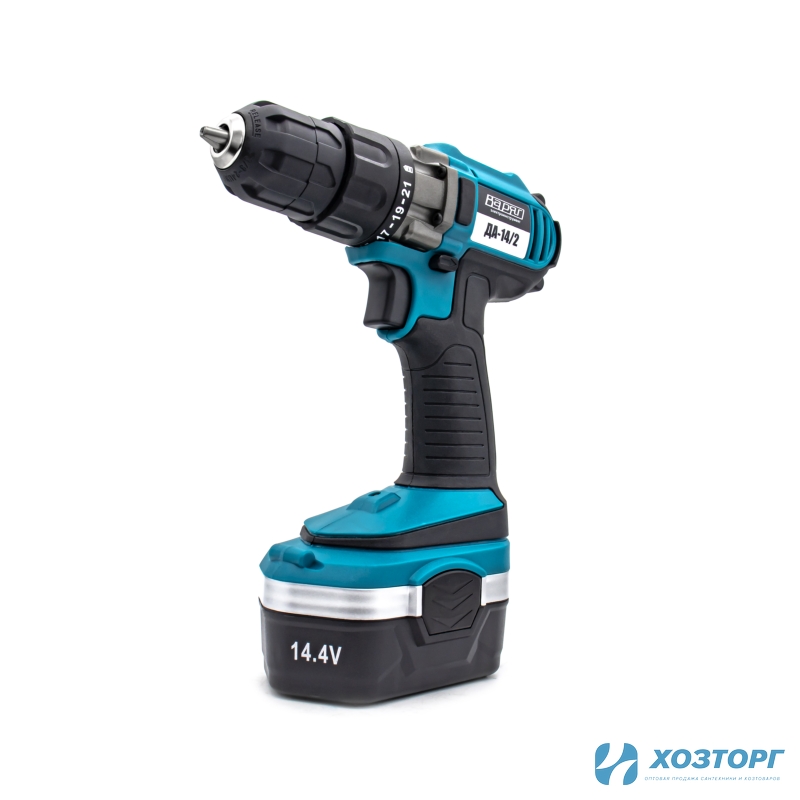  Дрель аккумуляторная ВАРЯГ ДА-14/2 (14В,пат10мм,1 скор.30Hm,аккум.Ni-Cd-1,3 А/ч) кейс, 2 акк (1/5) Уценка 35