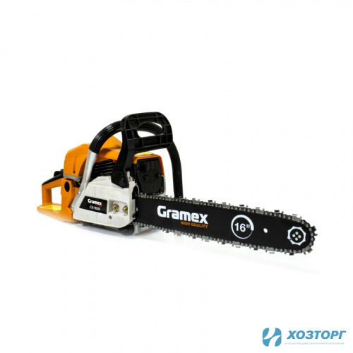  Пила бензиновая цепная GRAMEX CS-1628 /2,0кВт/2,8л.с.шина16"/40см,64зв/легкий запуск (1/2) Уценка 50