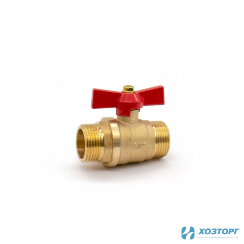 Кран шаровой DORON  3/4" Н-Н бабочка штуцер-штуцер (10/140) Уценка 99