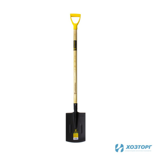 Лопата штыковая прямоугольная с деревянным черенком 960 мм GRASSMAN G-115564 (12/12) Уценка 20