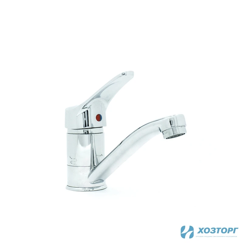 Смеситель д/кухни DORON D4539-2 шаровый, хром, излив 150мм, п/г, без подводки (2/20) Уценка 35
