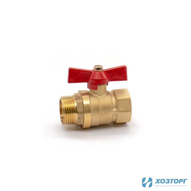 Кран шаровой DORON  3/4" В-Н бабочка гайка-штуцер (5/100) Уценка 99