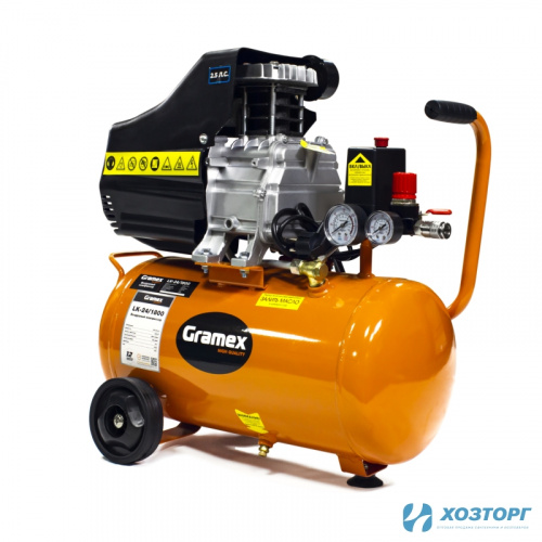  Воздушный компрессор GRAMEX LK 24-1800 (238л/мин,объем24л,1,8кВт,8бар,2850об/мин) (1/1) Уценка 20
