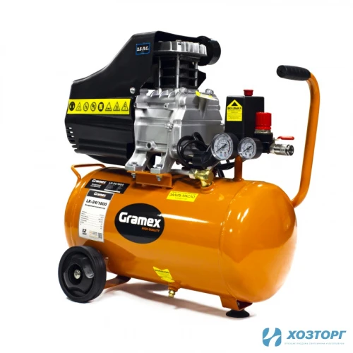  Воздушный компрессор GRAMEX LK 24-1800 (238л/мин,объем24л,1,8кВт,8бар,2850об/мин) (1/1) Уценка 20