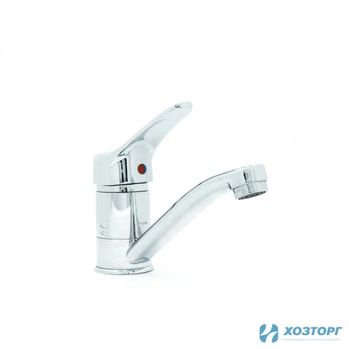Смеситель д/кухни DORON D4539-2 шаровый, хром, излив 150мм, п/г, без подводки (2/20) Уценка 35