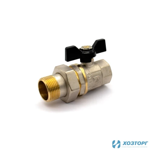 Кран шаровой Damento 3/4" В-Н бабочка с американкой (4/80) Уценка 99